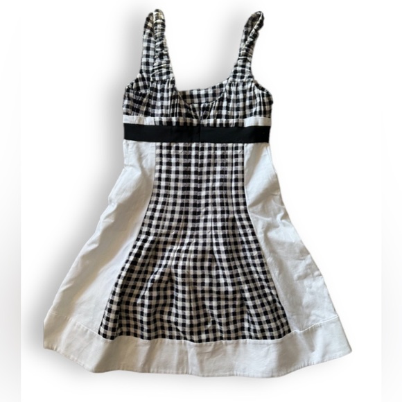 Size 2 NWOT DVF Gingham Diane Von Furstenburg Checkered Dress - Picture 6 of 9